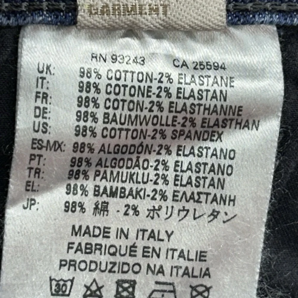 Diesel Tepphar Slim Carrot Jeans Men Size 28x32 Blue Denim Distressed Italy